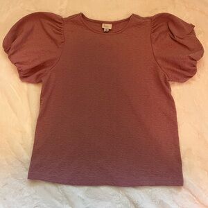 a new day Puff Sleeve Top in Mauve